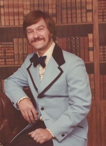 The tux image-1976 mutton chops and I bought about 6 tuxedos cheap in Jefferson City
