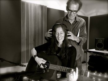 billy watts and beth wimmer recording 'bookmark' at Little Big Beat Studios, Weiler Austria. photo by Little Konzett.
