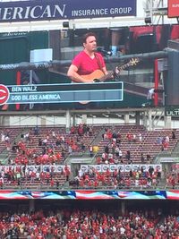 Ben Walz Performs at the Reds Game on National TV