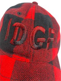 Red & Black Flannel IDGF Strap Back
