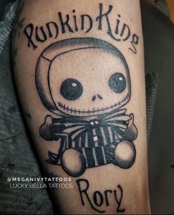 Jack Skellington Pop Funko Tattoo by Megan Ivy at Lucky Bella
