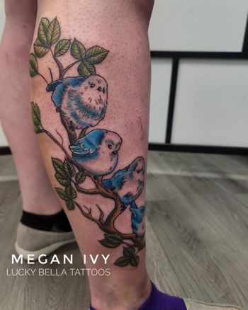 Bluebirds by Megan Ivy Tattoos in North Little Rock, Arkansas
