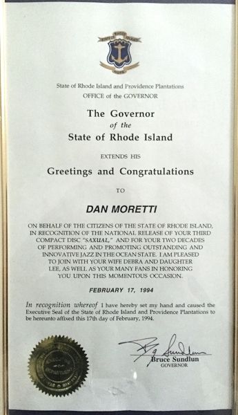 State of RI Governor's Award
