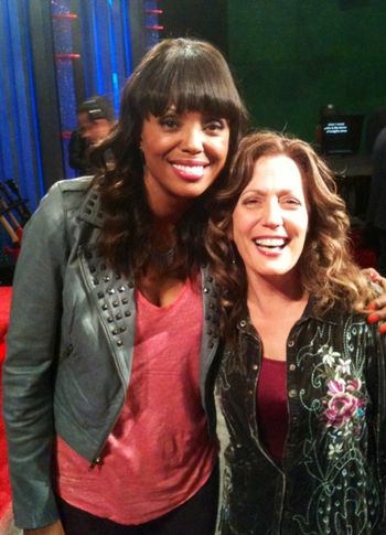 With Aisha Tyler on the Whose Line set
