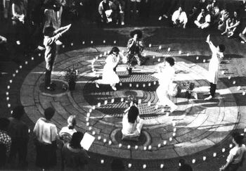 Walking Mandala for Earth Day April 22 1991 Ceremony designed by Carmela Tal Baron  Bethesda fountain Central Park NY
