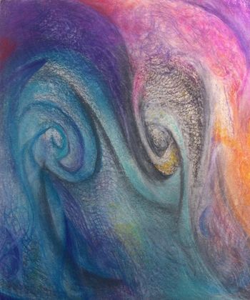 Spirals Pastel on paper 14" x 17"
