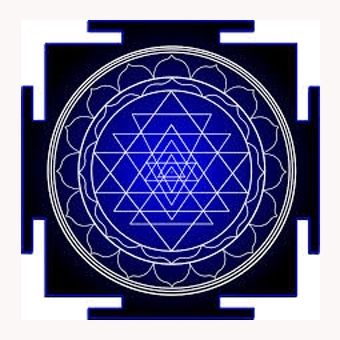 2D Sri Yantra - traditional design with 9 triangles ( 4 & 5)
