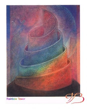 RAINBOW TOWER by Carmela Tal Baron Digital print
