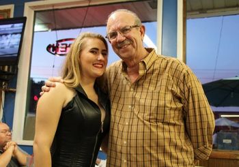 Frosty Freeze Halloween Show 2016 Samantha, in costume as a Greaser, and Richard
