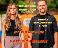 Stephen Evans & Kate Leigh Bryant at Bold Rock Hard Cider Mills River