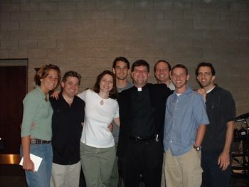 Liz Ryan, Kevin Wyglad, Karen, Mark Mayer, Fr. Tim Hepburn, Toby Flowers, Steve Severini Music for Fr. Tim's 10th Anniversary
