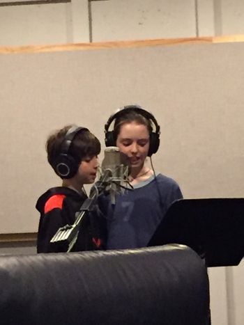 Ashlyn and Caden at Studiomagic Vocal session for the kidz!
