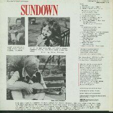 Sundown by Sis Cunningham, back cover Sundown back cover with song list, pics, and a nice note about Willie Nile, Sammy Walker and Mark Cohen being recent "Broadside discoveries."  I play on several songs with Sis.
