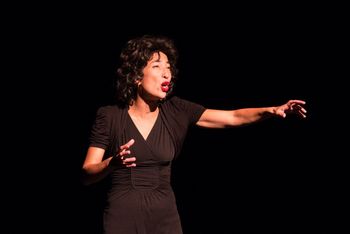 photo by Mark Davidson singing Édith Piaf
