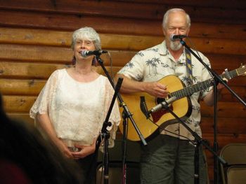 PSGW 2011 Singing in the woods at Puget Sound Guitar Workshop.
