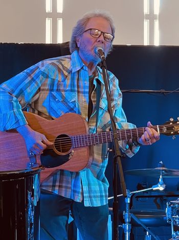 Tommy Talton at soundcheck, Druid Hills C Club, Atlanta, Ga. 8.25.23. Opening for Chuck Leavell and Randall Bramblett Show.
