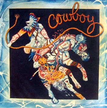 Cowboy album cover which was never used. Designed by James Flournoy Holmes, who also created the legendary "Eat A Peach" Allman Brothers album cover
