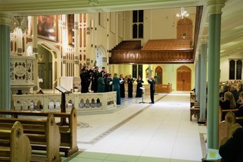 St Malachy's 9 More than Gold concert in St Malachy's Church Belfast: Donal McCrisken conducts Cappella Caeciliana. Photo by Vincent McLaughlin
