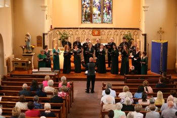 St Thérèse 5 Donal McCrisken conducts our "Love Divine" concert in St Thérèse of Lisieux Church, Belfast, on 2/6/18. Photo by Vincent McLaughlin
