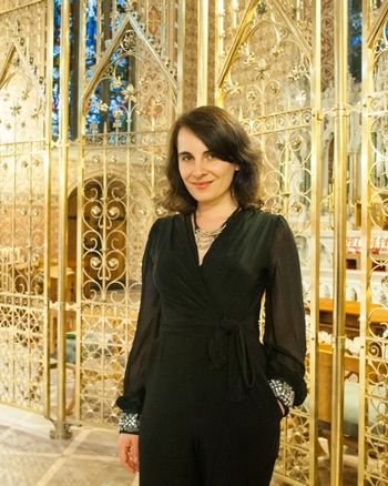 A View of the Cross: Concert for Palm Sunday in St. Patrick's Cathedral, Armagh (5) Composer Alissa Firsova during the interval of the concert
