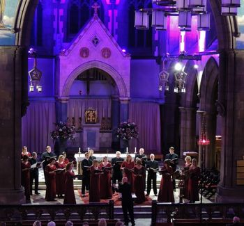 Edinburgh 5 Donal McCrisken conducts Cappella Caeciliana in St Mary's Metropolitan Cathedral, Edinburgh, 21 November 2015
