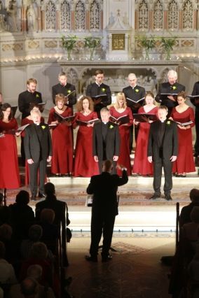 CD launch 3 The Priests and Cappella Caeciliana at the launch of the CD 'Reflecting Light'.  Good Shepherd Church, Belfast.  November 2014
