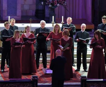 Edinburgh 4 Donal McCrisken conducts Cappella Caeciliana in St Mary's Metropolitan Cathedral, Edinburgh, 21 November 2015
