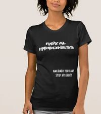 ROYAL HOODNESS BLACK WHITE MY GRIND T-SHIRT