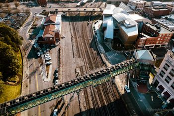 Train track by Wells Fargo
