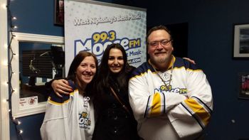 Photo #2 "Always a good time with Sophie and Steph at Moose FM! Thanks to all who helped out and supported the West Nipissing Food Bank. Happy Holidays to everyone!!!" Chanelle *December 11, 2015 - Sturgeon Falls, Ontario
