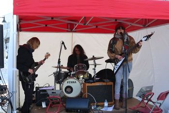 Photo #1 "Here are some shots of Andrew G, Scott Riching, and I playing on Saturday, November 17th for the Downtown Sudbury Santa Claus parade!"
