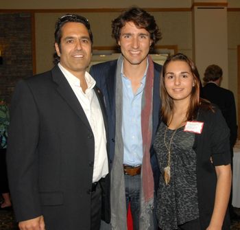 Chanelle had a nice long chat with her father and the future Prime Minister of Canada Justin Trudeau. *May 31, 2012 Best Western Hotel, North Bay, Ontario

