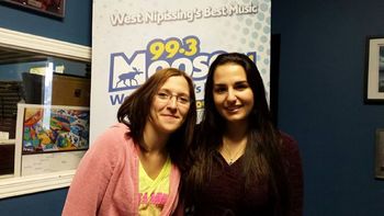 Chanelle promoting her debut album with Sophie Bergeron live on the Moose FM :) *November 16, 2015 - Sturgeon Falls, Ontario
