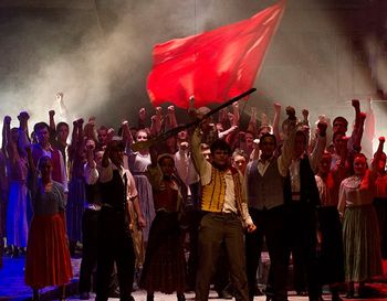 "Do You Here the People Sing?" in the TOROS production of Les Misérables. *August 2012 – Capitol Centre, North Bay, Ontario (Photo courtesy MARYANN JONES)
