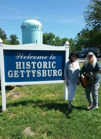 Joe Kidd & Sheila Burke on tour in Gettysburg Pennsylvania
