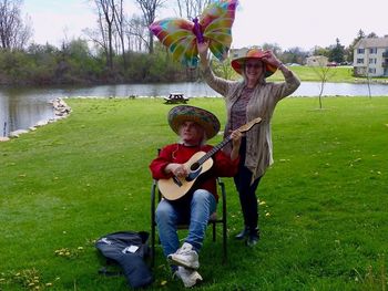 Joe Kidd & Sheila Burke singing at Cinco De Mayo party - Lansing Michigan
