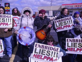 Joe Kidd & Sheila Burke appear @ demonstration with water protectors - Battle Creek Michigan
