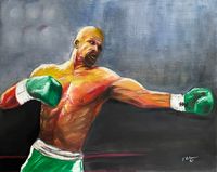 ORIGINAL PAINTING: The Boxer, oil on canvas
