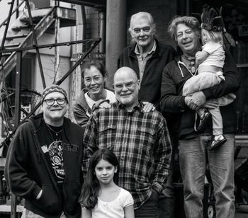 l/r Don, Sandra, Bonnie, Larry, Jim, Michael, Lucia photo by John Armstrong
