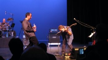 Mark Pogue playing with his teeth
