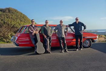 StJG 2016 - photo David Bassett The band and my 1964 Ford Galaxie "Squishy" in Newport
