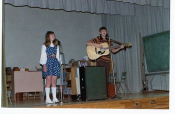 10 My first musical partner was my sister, Julie (now Khia).  We emulated the guitar and vocal harmony sounds of Steve and Darlene Lester, who were friends of my Dad's in Yucca Valley / Joshua Tree.
