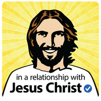 In a Relationship with Jesus 6" Bumper Sticker