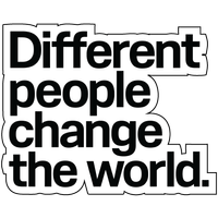 Different People Change The World 3" Sticker