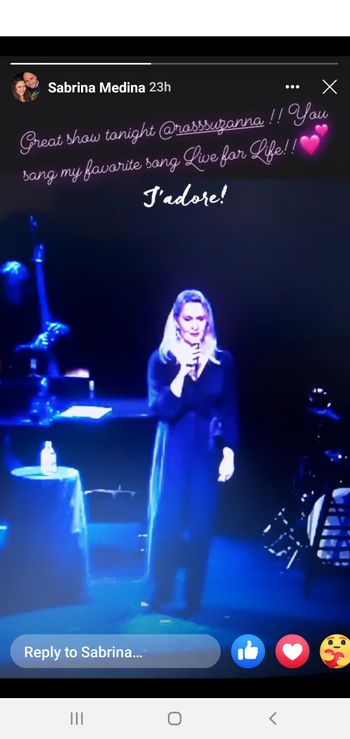 Suzanna Ross singing in French at a theater in New York City
