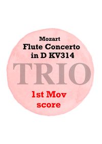 Flute Concerto in D KV314 1st movement for FLUTE TRIO SCORE