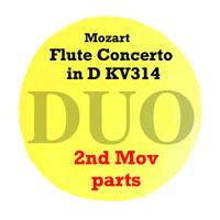 Flute Concerto in D KV314 2nd movement PARTS