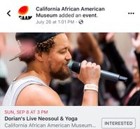 RSVP - DORIAN'S LIVE NEOSOUL & YOGA - CALIFORNIA AFRICAN AMERICAN MUSEUM - CAAM