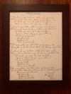 Handwritten Lyrics (Framed)