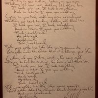 Handwritten Lyrics (Unframed)
